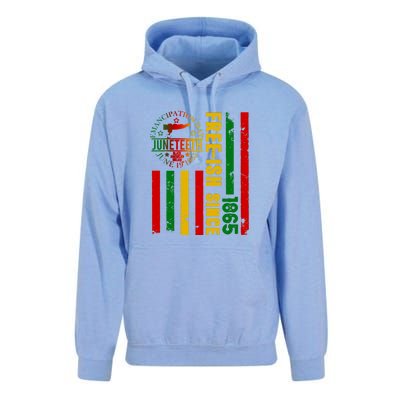 Freeish Since 1865 With Pan African Flag For Juneteenth Gift African Pride Unisex Surf Hoodie