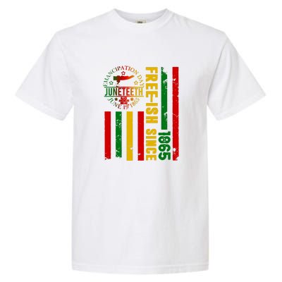 Freeish Since 1865 With Pan African Flag For Juneteenth Gift African Pride Garment-Dyed Heavyweight T-Shirt