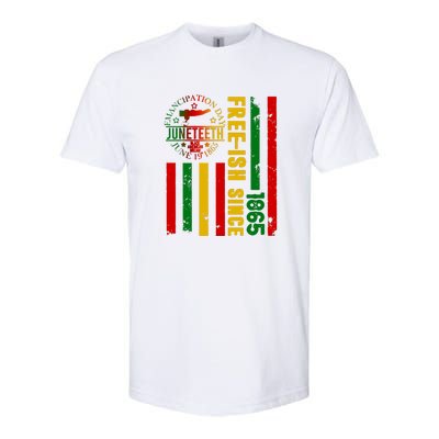 Freeish Since 1865 With Pan African Flag For Juneteenth Gift African Pride Softstyle CVC T-Shirt