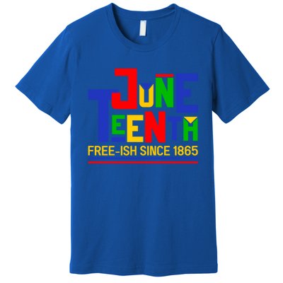 Freegiftish Since 1865 Juneteenth Black History Melanin African Funny Gift Premium T-Shirt