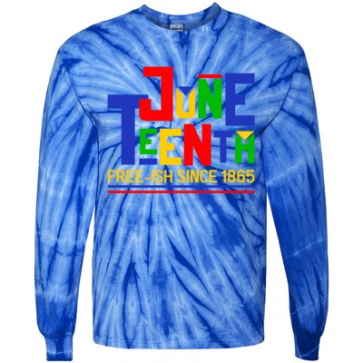 Freegiftish Since 1865 Juneteenth Black History Melanin African Funny Gift Tie-Dye Long Sleeve Shirt