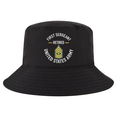 First Sergeant 1sg Retired Army Military Retirement Cool Comfort Performance Bucket Hat