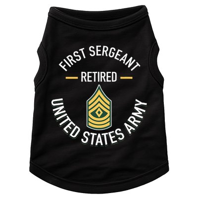 First Sergeant 1sg Retired Army Military Retirement Doggie Tank