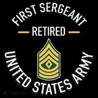 First Sergeant 1sg Retired Army Military Retirement Doggie Tank