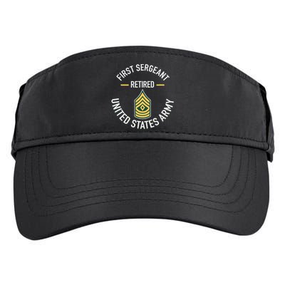 First Sergeant 1sg Retired Army Military Retirement Adult Drive Performance Visor