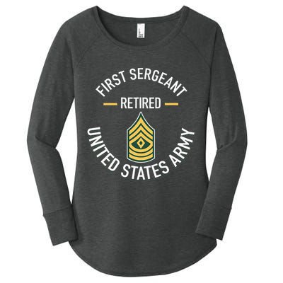 First Sergeant 1sg Retired Army Military Retirement Women's Perfect Tri Tunic Long Sleeve Shirt