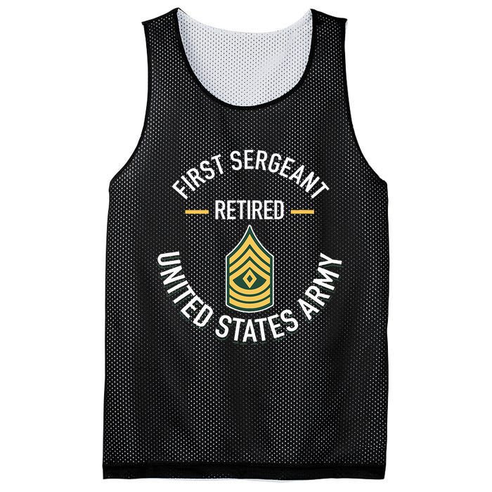 First Sergeant 1sg Retired Army Military Retirement Mesh Reversible Basketball Jersey Tank