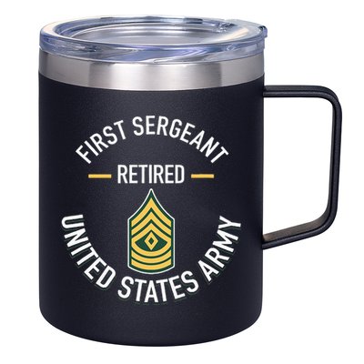 First Sergeant 1sg Retired Army Military Retirement 12oz Stainless Steel Coffee Mug