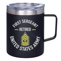 First Sergeant 1sg Retired Army Military Retirement 12oz Stainless Steel Coffee Mug