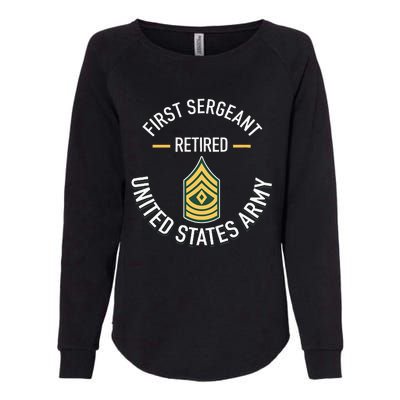 First Sergeant 1sg Retired Army Military Retirement Womens California Wash Sweatshirt