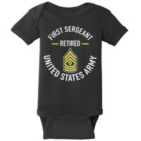 First Sergeant 1sg Retired Army Military Retirement Baby Bodysuit