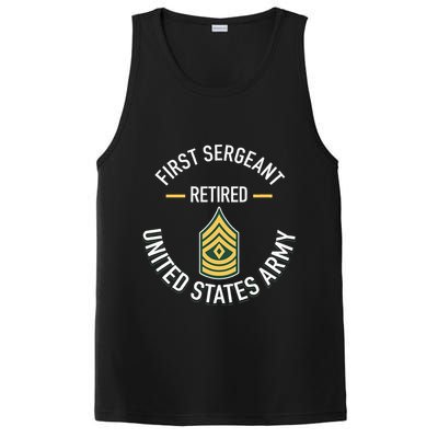 First Sergeant 1sg Retired Army Military Retirement PosiCharge Competitor Tank