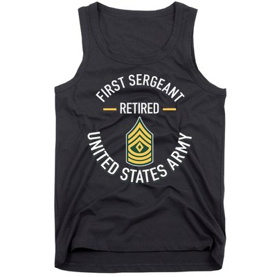 First Sergeant 1sg Retired Army Military Retirement Tank Top