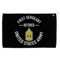 First Sergeant 1sg Retired Army Military Retirement Grommeted Golf Towel