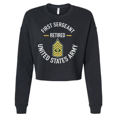 First Sergeant 1sg Retired Army Military Retirement Cropped Pullover Crew