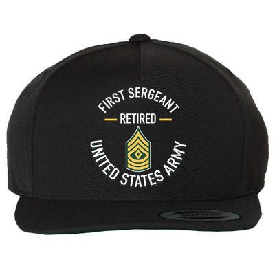 First Sergeant 1sg Retired Army Military Retirement Wool Snapback Cap