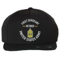 First Sergeant 1sg Retired Army Military Retirement Wool Snapback Cap
