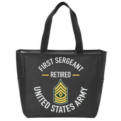 First Sergeant 1sg Retired Army Military Retirement Zip Tote Bag