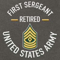 First Sergeant 1sg Retired Army Military Retirement Cotton Canvas Backpack