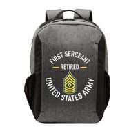 First Sergeant 1sg Retired Army Military Retirement Vector Backpack