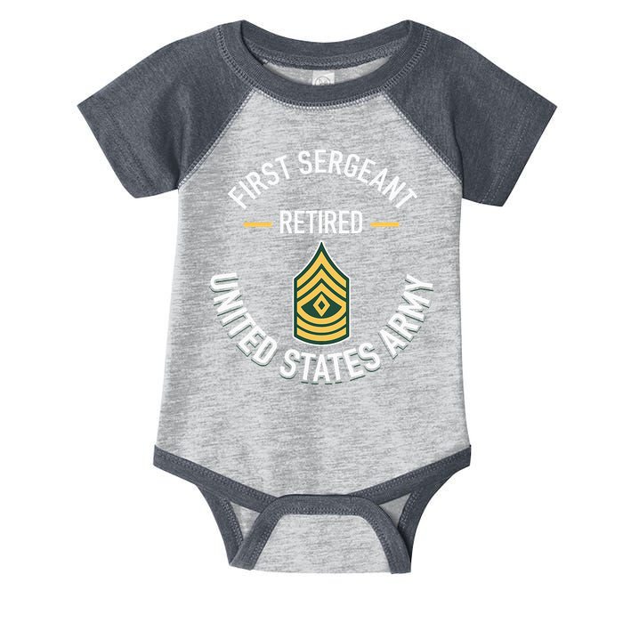 First Sergeant 1sg Retired Army Military Retirement Infant Baby Jersey Bodysuit