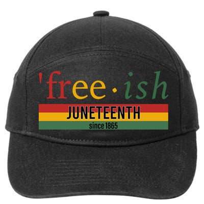 Freeish Since 1865 With Pan African Flag For Juneteenth 7-Panel Snapback Hat