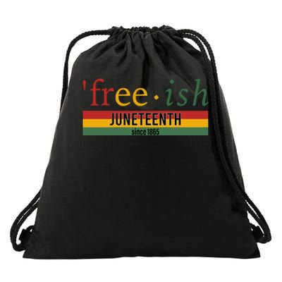 Freeish Since 1865 With Pan African Flag For Juneteenth Drawstring Bag