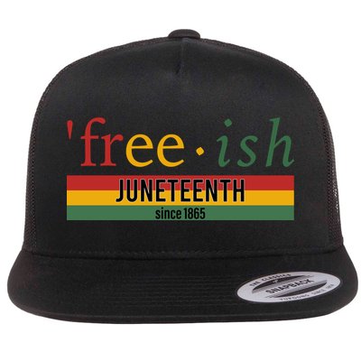Freeish Since 1865 With Pan African Flag For Juneteenth Flatbill Hat
