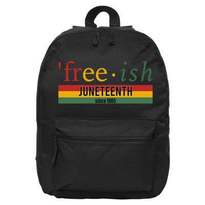 Freeish Since 1865 With Pan African Flag For Juneteenth 16 in Basic Backpack