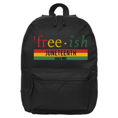 Freeish Since 1865 With Pan African Flag For Juneteenth 16 in Basic Backpack