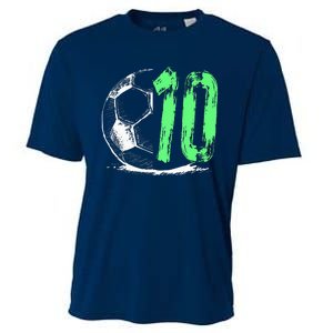 funny soccer 10 years old  birthday party Cooling Performance Crew T-Shirt