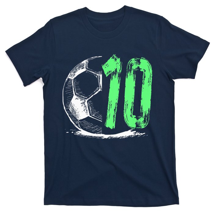 funny soccer 10 years old  birthday party T-Shirt