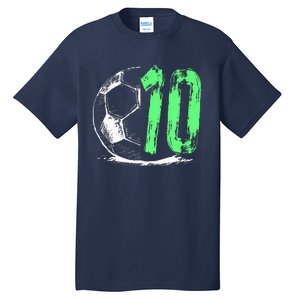 funny soccer 10 years old  birthday party Tall T-Shirt