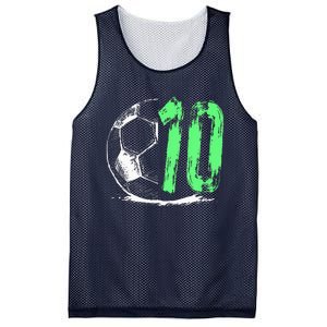 funny soccer 10 years old  birthday party Mesh Reversible Basketball Jersey Tank