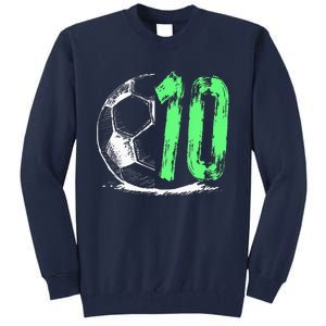 funny soccer 10 years old  birthday party Tall Sweatshirt