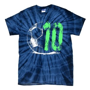 funny soccer 10 years old  birthday party Tie-Dye T-Shirt