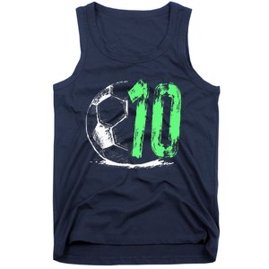 funny soccer 10 years old  birthday party Tank Top