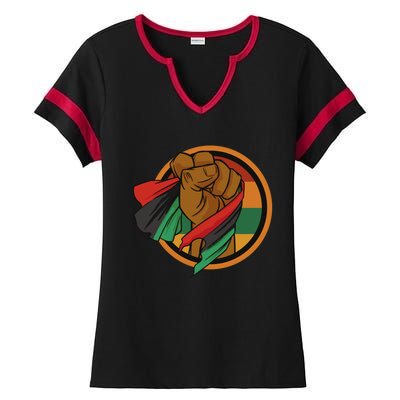 Freeish Since 1865 Juneteenth African American Freedom Meaningful Gift Ladies Halftime Notch Neck Tee