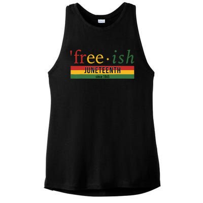 Freeish Since 1865 Juneteenth Black Freedom 1865 Ladies PosiCharge Tri-Blend Wicking Tank