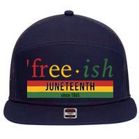 Freeish Since 1865 Juneteenth Black Freedom 1865 7 Panel Mesh Trucker Snapback Hat