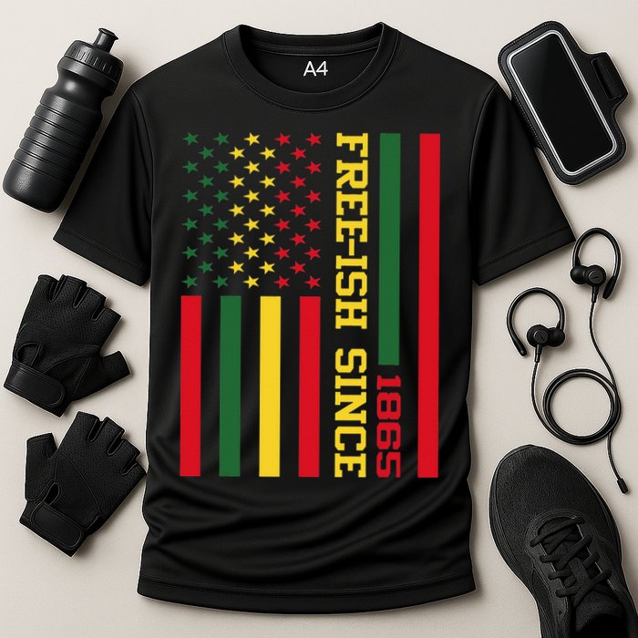 Freeish Since 1865 Juneteenth Black History Flag African Cooling Performance Crew T-Shirt