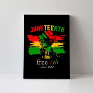 Freeish Since 1865 With Pan African Flag For Juneteenth Canvas