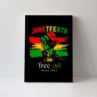 Freeish Since 1865 With Pan African Flag For Juneteenth Canvas