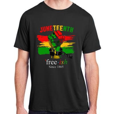 Freeish Since 1865 With Pan African Flag For Juneteenth Adult ChromaSoft Performance T-Shirt