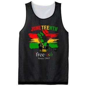 Freeish Since 1865 With Pan African Flag For Juneteenth Mesh Reversible Basketball Jersey Tank