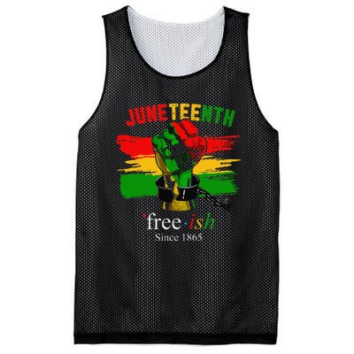 Freeish Since 1865 With Pan African Flag For Juneteenth Mesh Reversible Basketball Jersey Tank