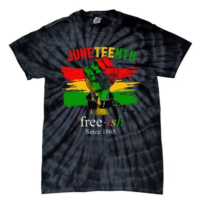 Freeish Since 1865 With Pan African Flag For Juneteenth Tie-Dye T-Shirt