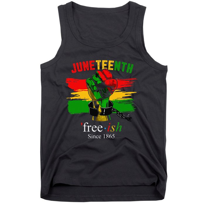 Freeish Since 1865 With Pan African Flag For Juneteenth Tank Top