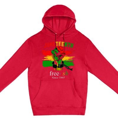 Freeish Since 1865 With Pan African Flag For Juneteenth Premium Pullover Hoodie