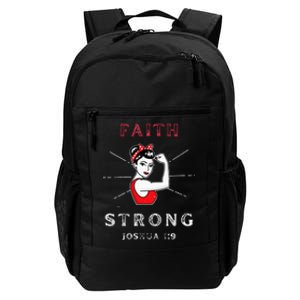 Faith Strongjoshua 19 Inspirational Bible Verse Daily Commute Backpack